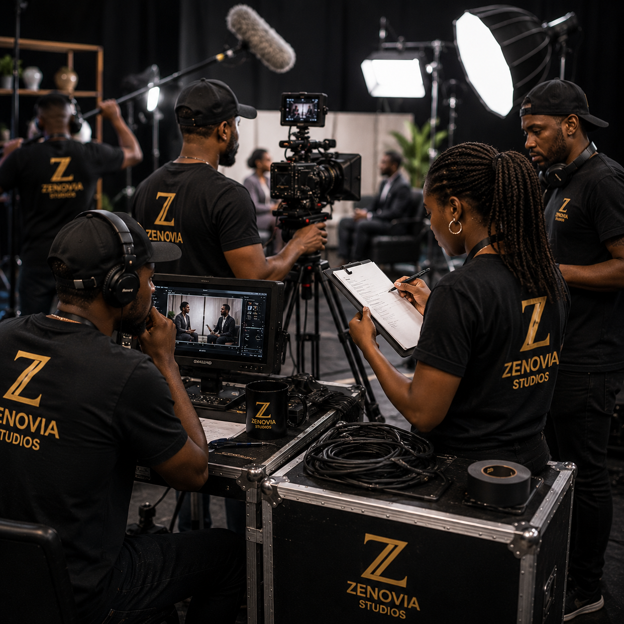 Caméra et équipe en tournage